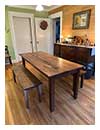 Black Walnut Dining Table and Benches Black Walnut Dining Table and Benches