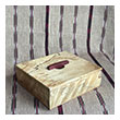 Spalted maple box with purple heart handle Spalted maple box with purple heart handle